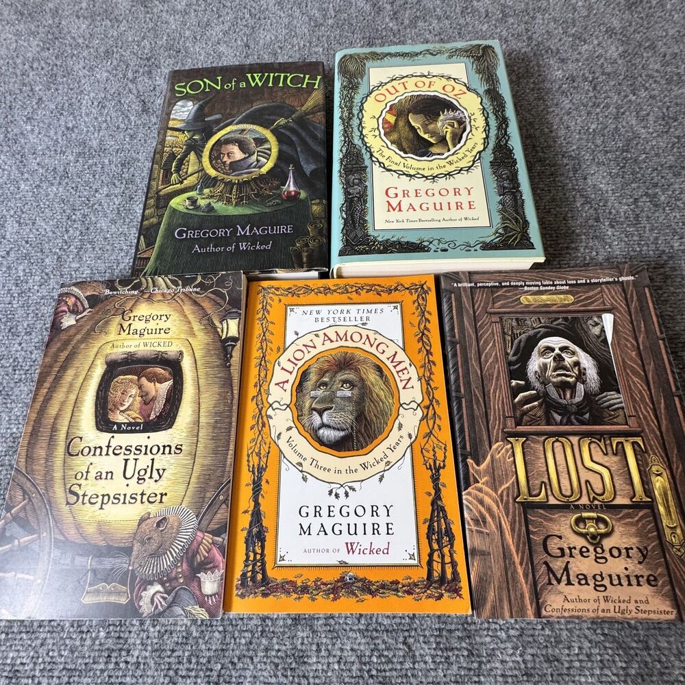 Lot of 5 Gregory Maguire Wicked Years Books Son of a Witch 1st Printing HC PB